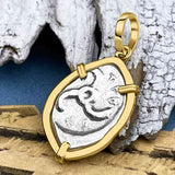 Lycian Dynasts Triskeles Silver 1/3 Stater Circa 380 BC Coin 14K Gold Pendant