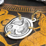 Lycian Dynasts Triskeles Silver 1/3 Stater Circa 380 BC Coin 14K Gold & Sterling Silver Pendant