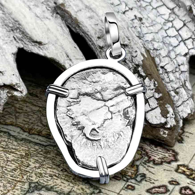 ycian Dynasts Triskeles Silver 1/3 Stater Circa 380 BC Coin Sterling Silver Pendant