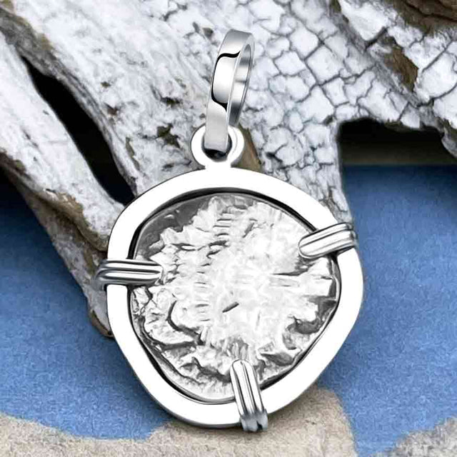 ycian Dynasts Triskeles Silver 1/3 Stater Circa 380 BC Coin Sterling Silver Pendant