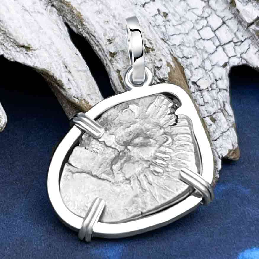 ycian Dynasts Triskeles Silver 1/3 Stater Circa 380 BC Coin Sterling Silver Pendant
