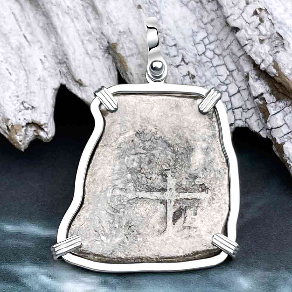 Joanna Shipwreck 4 Reale Cob &quot;Piece of 8&quot; Coin Sterling Pendant