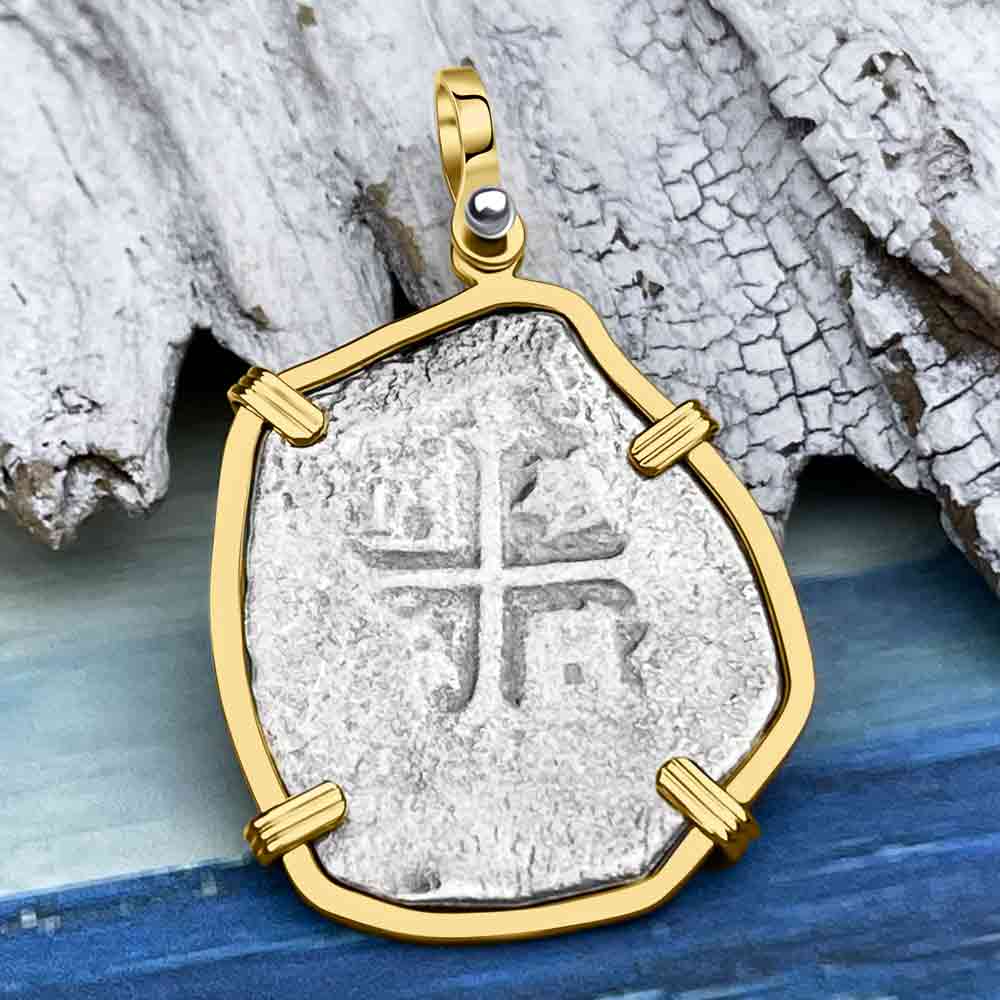 Joanna Shipwreck 4 Reale Cob "Piece of 8" Coin 14K Gold Pendant