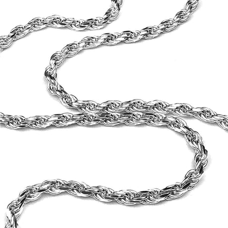 3.4 mm Nautical Sterling Silver Rope Chain - LUXURY WEIGHT