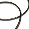 3.0 mm Textured Sable Brown Center-Hide Leather Necklace Finished in Stainless Steel 