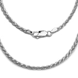 2.3 mm Nautical Sterling Silver Rope Chain
