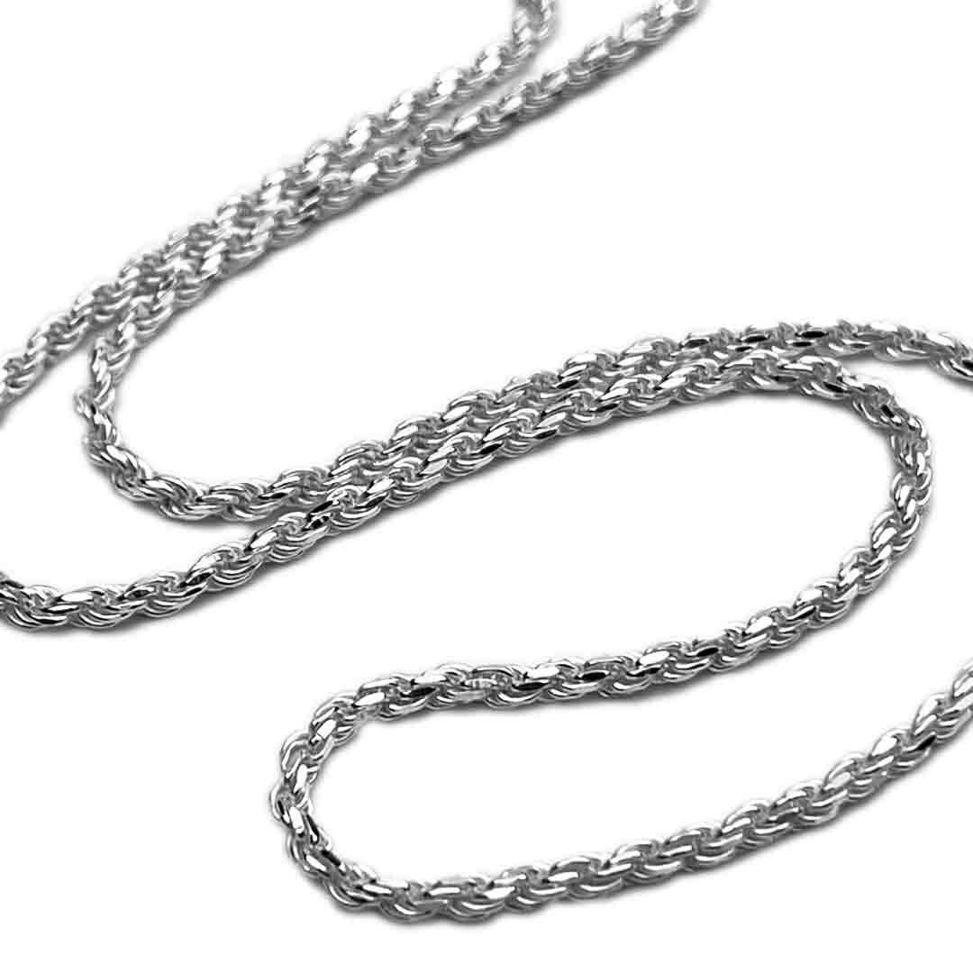 2.3 mm Nautical Sterling Silver Rope Chain