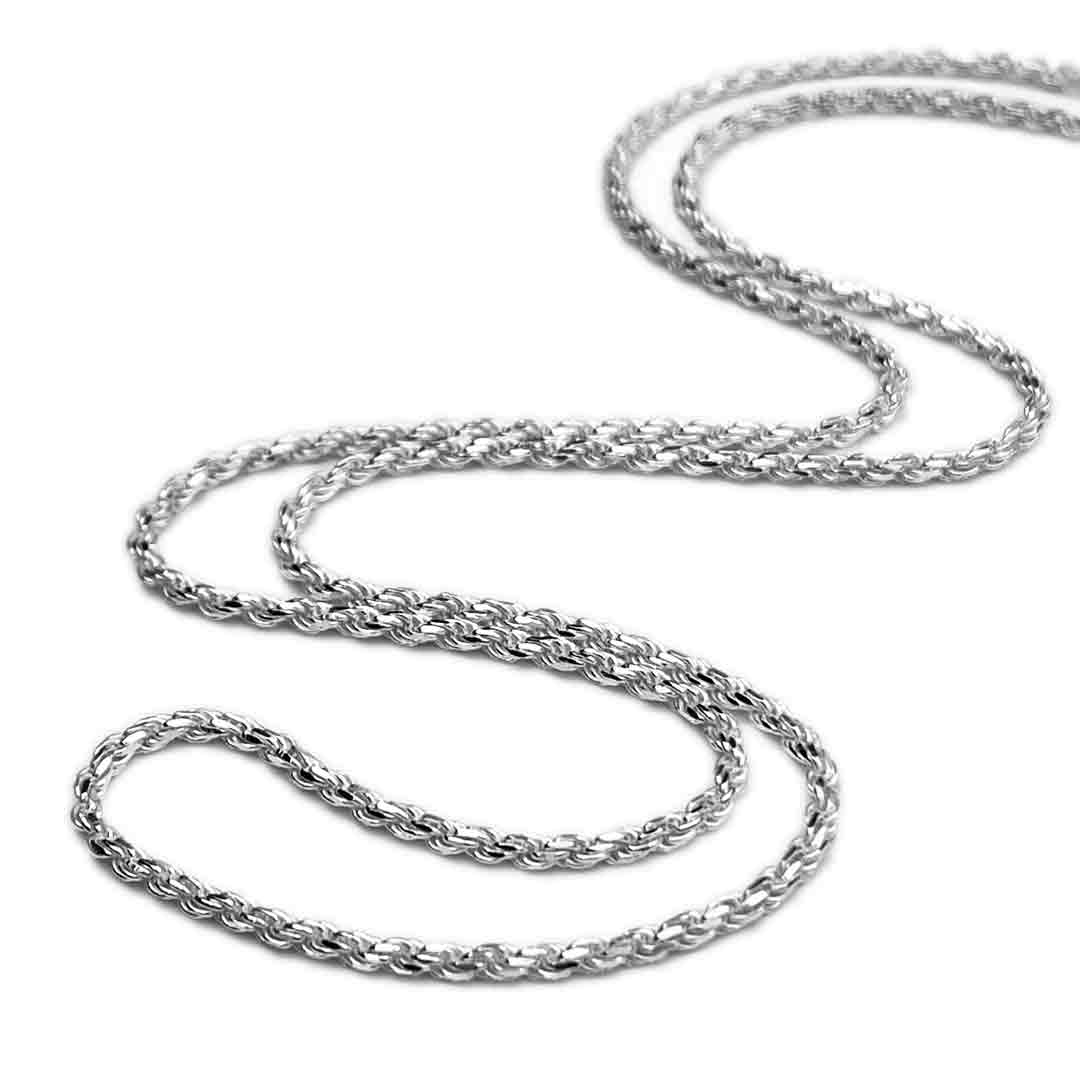2.3 mm Nautical Sterling Silver Rope Chain
