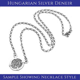 Medieval Hungary 1140 AD Cross of Faith & Perseverance Sterling Silver Necklace