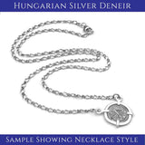 Medieval Hungary 1140 AD Cross of Faith & Perseverance Sterling Silver Necklace