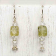 Ancient Roman Glass Golden Yellow Earrings on Sterling Silver