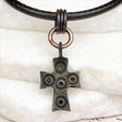 Medieval Byzantine Five Wounds of Christ Bronze Cross Necklace circa 1,000 AD 
