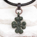 Medieval Byzantine Devotional Bronze Cross Necklace circa 1,000 AD