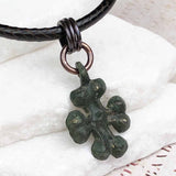 Medieval Byzantine Devotional Bronze Cross Necklace circa 1,000 AD