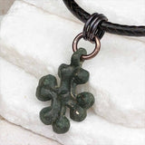 Medieval Byzantine Devotional Bronze Cross Necklace circa 1,000 AD