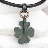 Medieval Byzantine Devotional Bronze Cross Necklace circa 1,000 AD