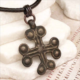 Medieval Byzantine Devotional Bronze Cross Necklace circa 1,000 AD 