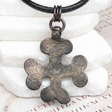 Medieval Byzantine Devotional Bronze Cross Necklace circa 1,000 AD 