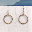 Variegated Light Bronze Celtic Ring Money Earrings