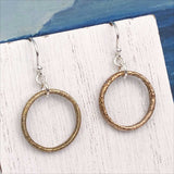 Burnished Warm Red Golden Bronze Celtic Ring Money Earrings