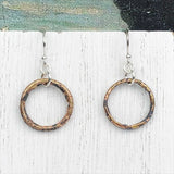Glowing Red Golden Bronze Celtic Ring Money Earrings