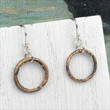 Glowing Red Golden Bronze Celtic Ring Money Earrings