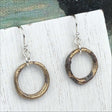 Golden Red Raised Ridge Bronze Celtic Ring Money Earrings