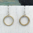 Lightest Golden Bronze Celtic Ring Money Earrings