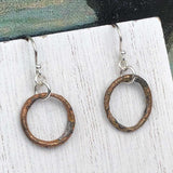 Deepest Red Golden Bronze Celtic Ring Money Earrings