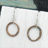 Deepest Red Golden Bronze Celtic Ring Money Earrings