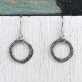 Gray to Golden Bronze Celtic Ring Money Earrings
