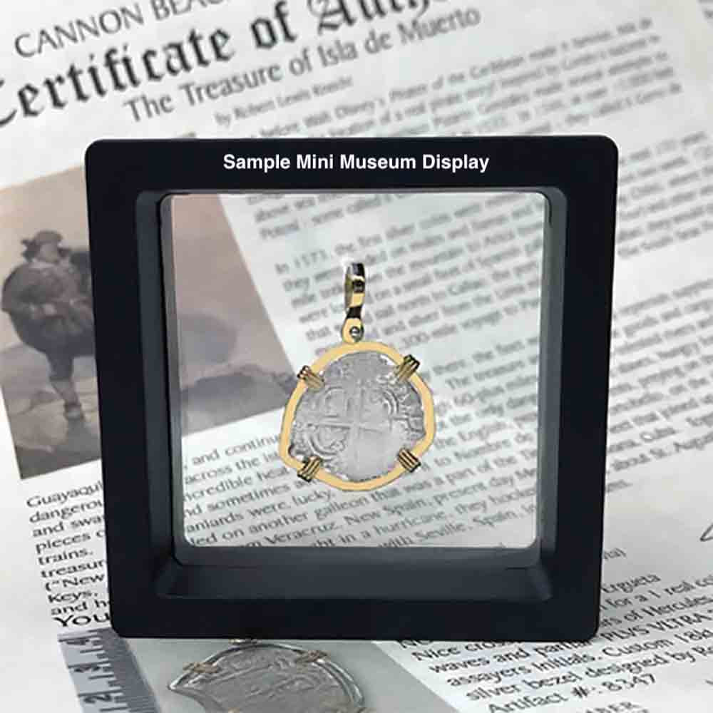 Portuguese 200 Reis &quot;In This Sign Conquer&quot; Crusaders&#39; Cross 14K White Gold Pendant | Artifact #9759