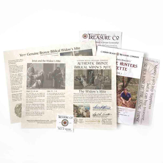 Rare Heart Shaped Biblical Widow's Mite Sterling Silver Pendant | Artifact #5577