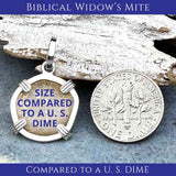 Biblical Widow's Mite in a Sterling Silver Pendant