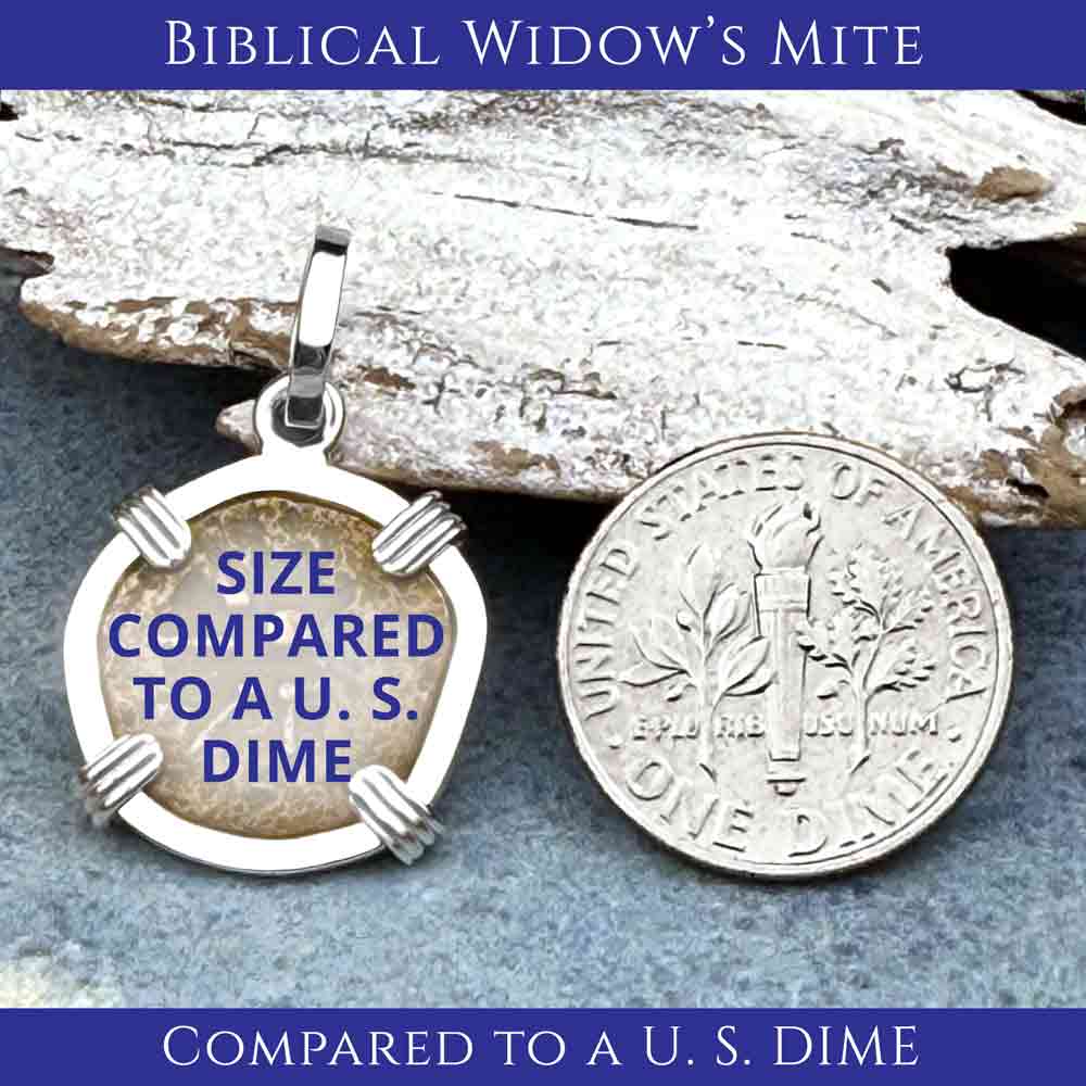 Top Grade Biblical Widow&#39;s Mite in 14K Gold Pendant | Artifact #3044