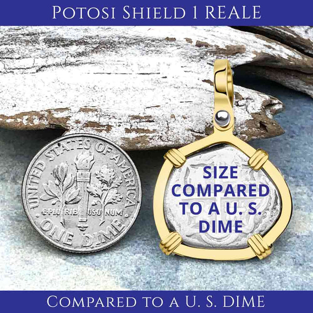 Atocha Era Land Find Spanish 1 Reale Piece of Eight 14K Gold Pendant | Artifact #7011
