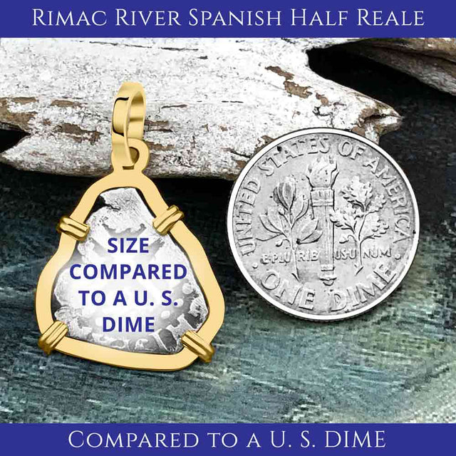 Rimac Rive pendant size compared to a US DIME