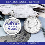 Templar Knights Era French Healing Angel Silver Denier Sterling Silver Pendant | Artifact #5415