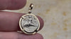 video Ancient Greek Boy on the Dolphin Silver Nomos 344-235 BC Pendant in 14K Gold