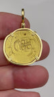 RARE DATED 1590 Pirate Era 22K Gold Four Escudo - the Legendary Doubloon - 18K Gold Pendant | Artifact #6260