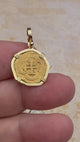 video Pirate Era circa 1611 22K Gold One Escudo - the Legendary Doubloon - 18K Gold Pendant