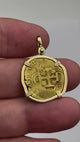 RARE Dated 1612 Pirate Era 22K Gold 2 Escudo - the Legendary Doubloon - 18K Gold Pendant | Artifact #8321