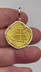 Pirate Era Circa 1636 22K Gold Four Escudo - the Legendary Doubloon - 18K Gold Pendant | Artifact #6259
