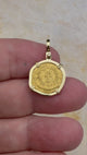 video Byzantine Empire Gold Victory Cross Tremissis Coin Circa 582 AD in 18K Gold Pendant