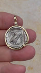 video Ancient Greek Athena and the Owl Silver Tetradrachm circa 450 BC 14K Gold Pendant