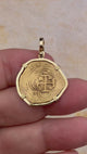 EXTREMELY RARE Kempen Hoard circa 1591 22K Gold Two Escudo - the Legendary Doubloon - 18K Gold Pendant | Artifact #4692