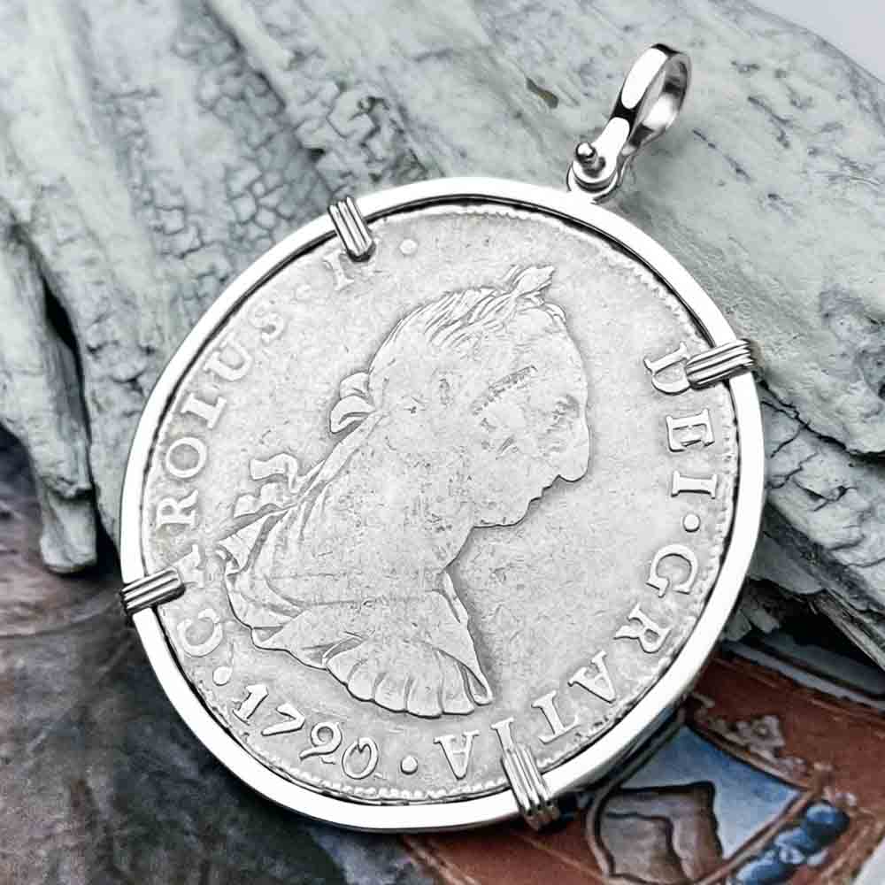 Silver 8 Reale Spanish Portrait Dollar Dated 1790 - the Legendary &quot;Piece of Eight&quot; Necklace | Artifact #4238