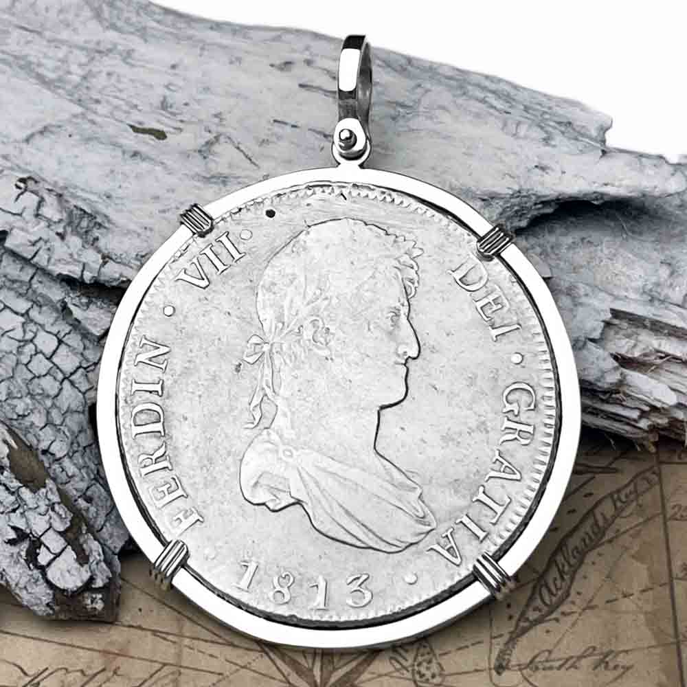 Silver 8 Reale Spanish Portrait Dollar Dated 1813 - the Legendary "Piece of Eight" Necklace 