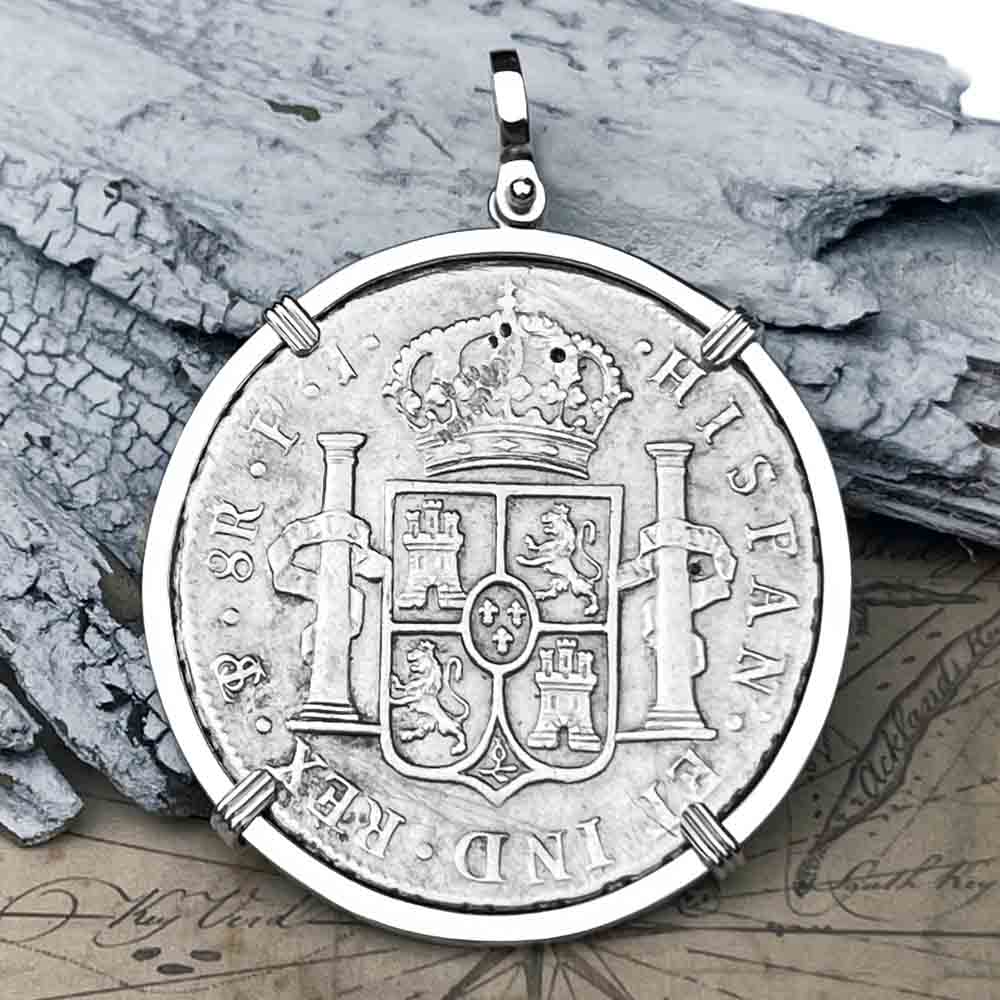 Silver 8 Reale Spanish Portrait Dollar Dated 1813 - the Legendary "Piece of Eight" Necklace 