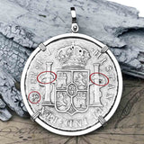 Silver 8 Reale Spanish Portrait Dollar Dated 1813 - the Legendary "Piece of Eight" Necklace 